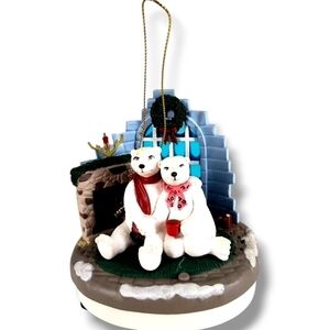 #CN Best Polar Bear Christmas Eve Musical Ornament New Drinking Hot Cocoa